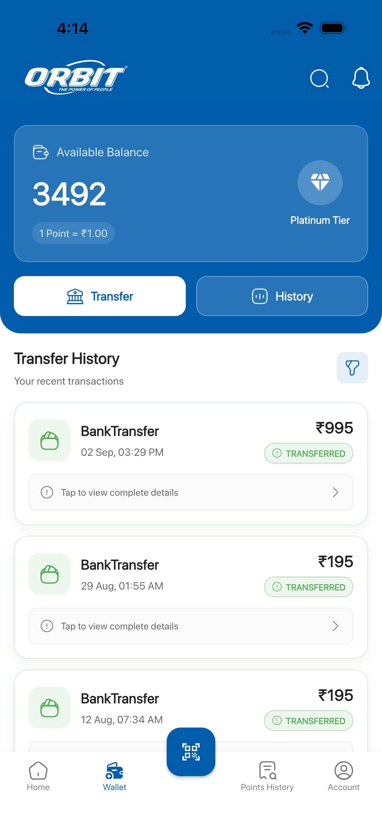 Wallet & Transfers